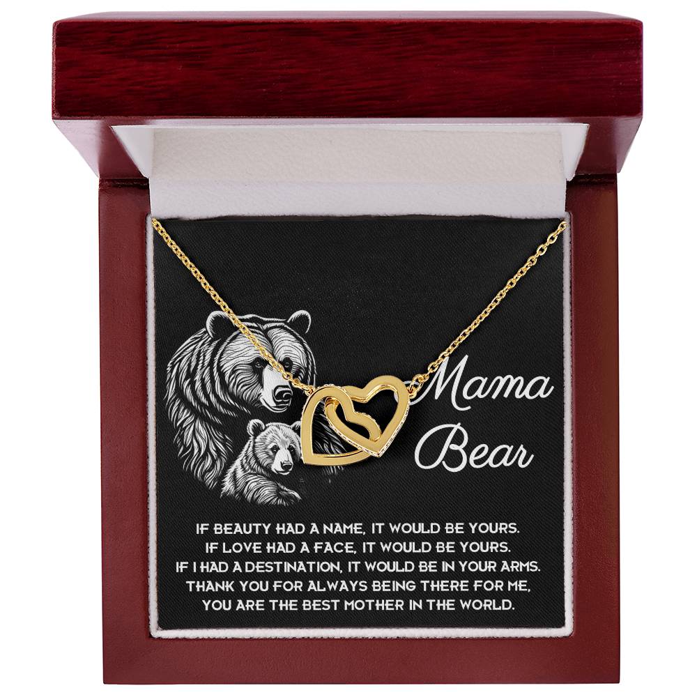 Mom-In Your Arms Interlocking Heart Necklace