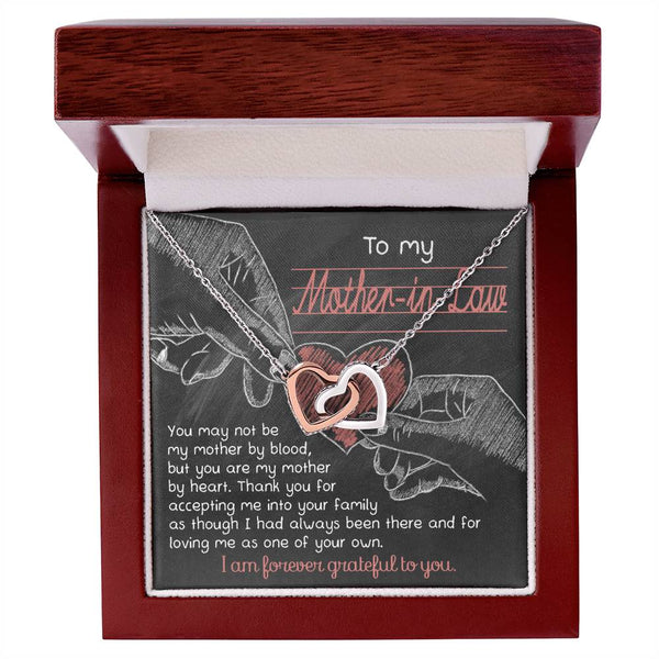 Mother-In-Law-Mother By Heart Interlocking Heart Necklace