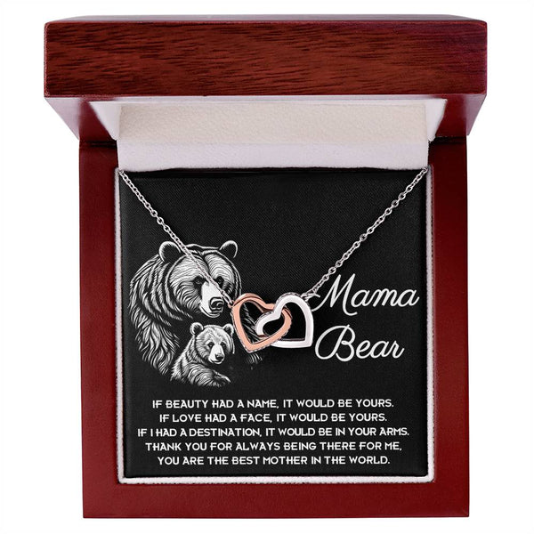 Mom-In Your Arms Interlocking Heart Necklace