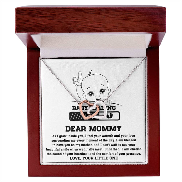Mama To Be- Your Little One Interlocking Heart Necklace