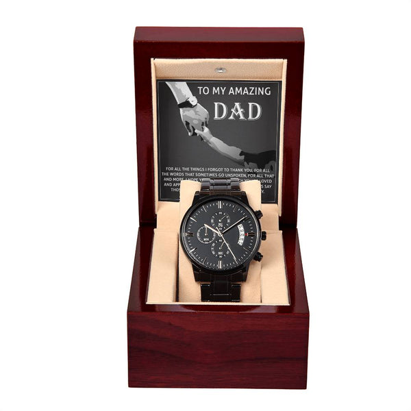 Dad-To Thank You-Metal Chronograph Watch Stylish Chronograph Watch | Perfect Father's Day Gift