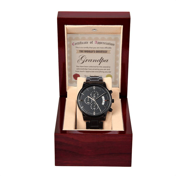 Grandpa-Everything You Do-Metal Chronograph Watch | Perfect Father's Day Gift