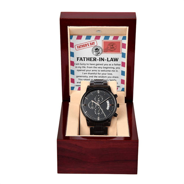 Father-in-law-As A Father-Metal Chronograph Watch | Perfect Father's Day Gift