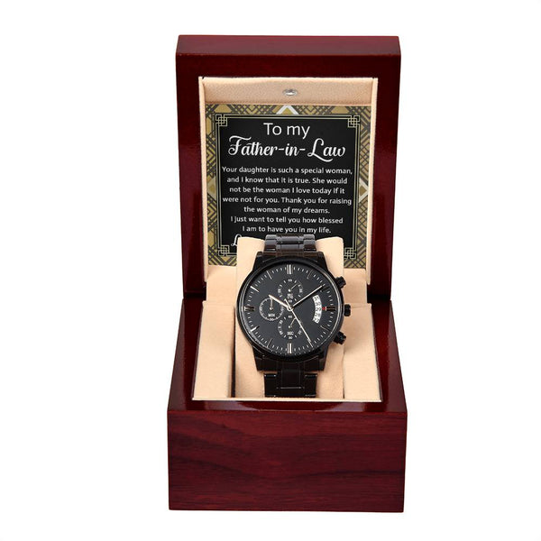 Father-In-Law-For You-Metal Chronograph Watch | Perfect Father's Day Gift