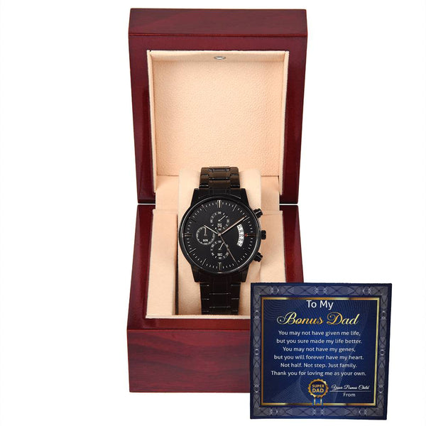 Bonus Dad-My Life Better-Stylish Chronograph Watch | Perfect Father's Day Gift