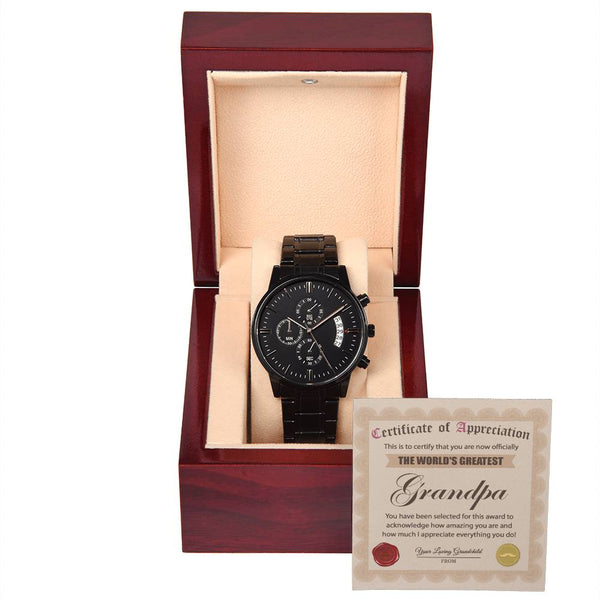 Grandpa-Everything You Do-Metal Chronograph Watch | Perfect Father's Day Gift
