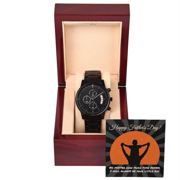Dad-Your Little Boy-Metal Chronograph Watch Stylish Chronograph Watch | Perfect Father's Day Gift