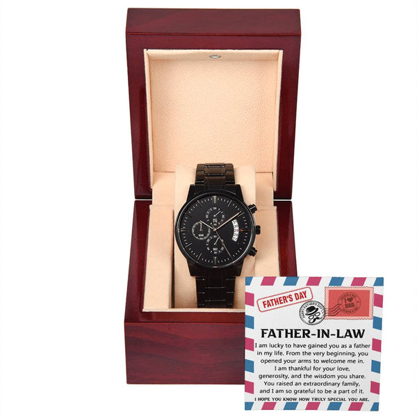 Father-in-law-As A Father-Metal Chronograph Watch | Perfect Father's Day Gift