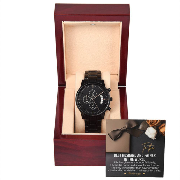 Husband-For Each Other-Metal Chronograph Watch | Perfect Father's Day Gift