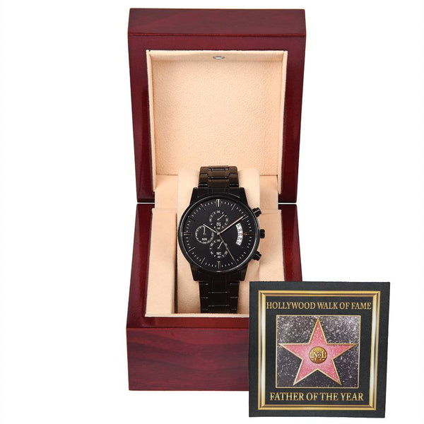 Father-Walk Of Fame-Metal Chronograph Watch | Perfect Father's Day Gift