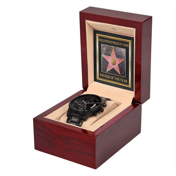 Father-Walk Of Fame-Metal Chronograph Watch | Perfect Father's Day Gift