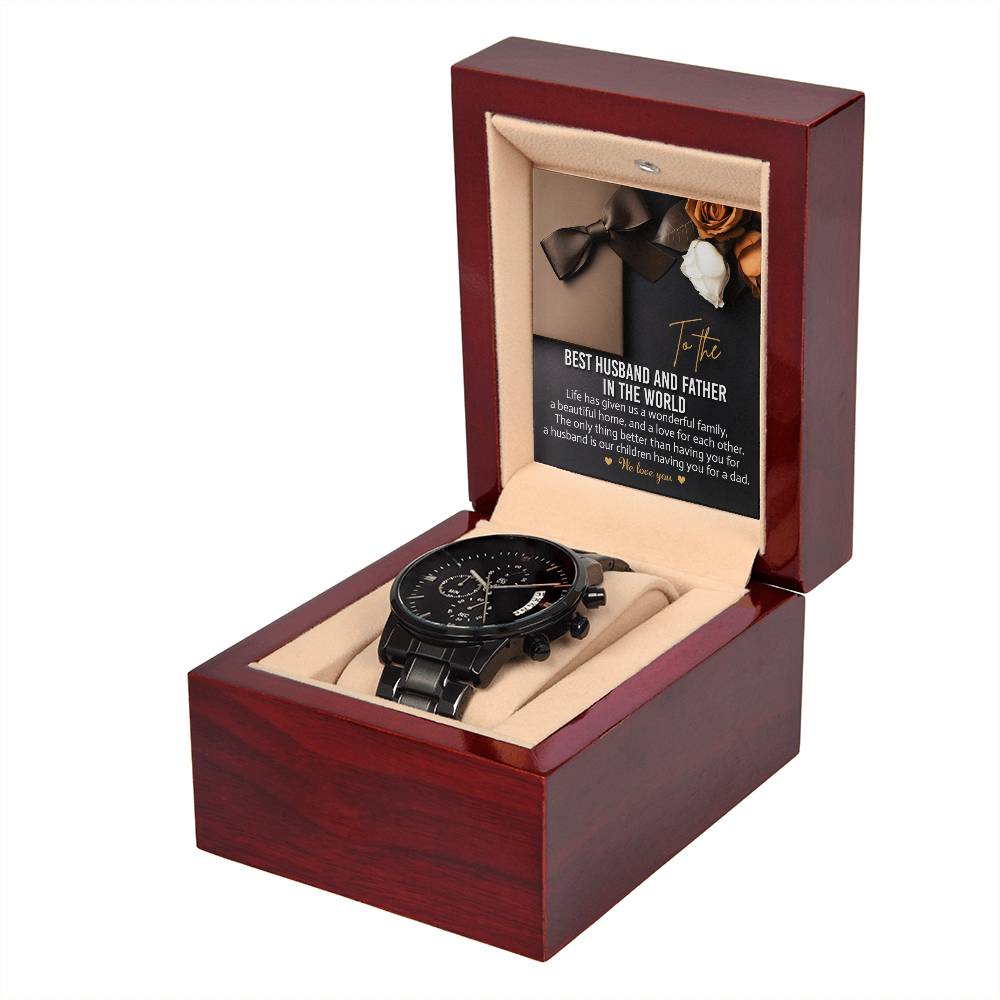 Husband-For Each Other-Metal Chronograph Watch | Perfect Father's Day Gift