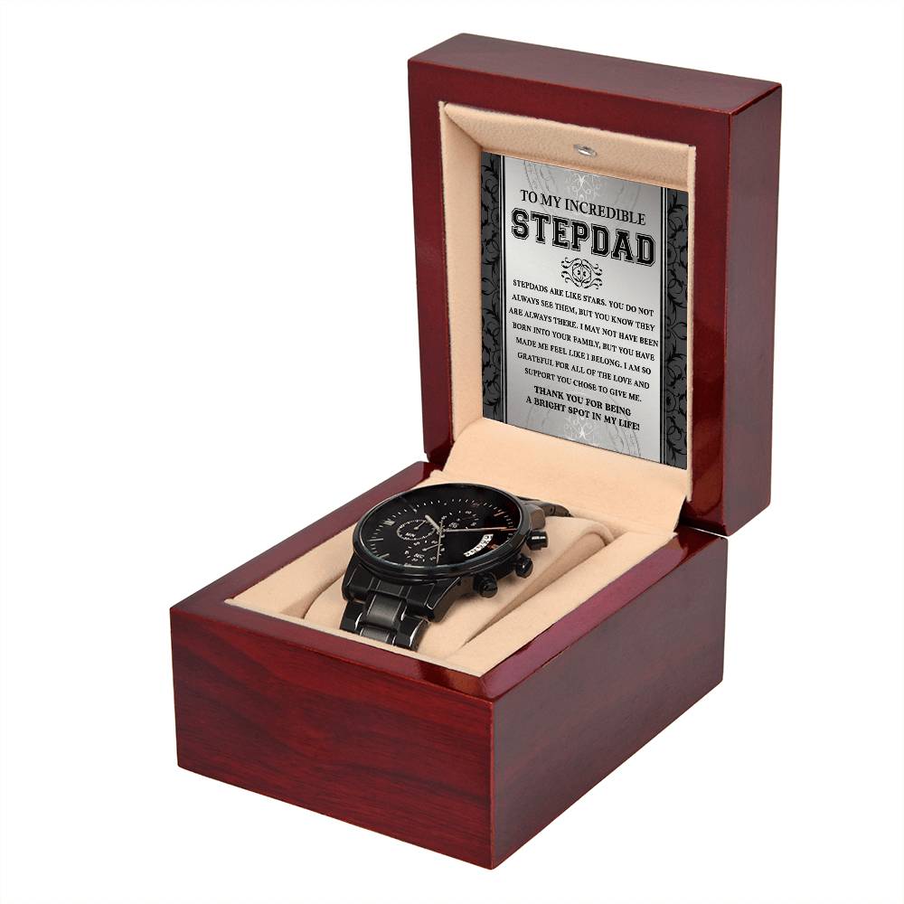 Step Dad-A Bright Spot-Metal Chronograph Watch Stylish Chronograph Watch | Perfect Father's Day Gift
