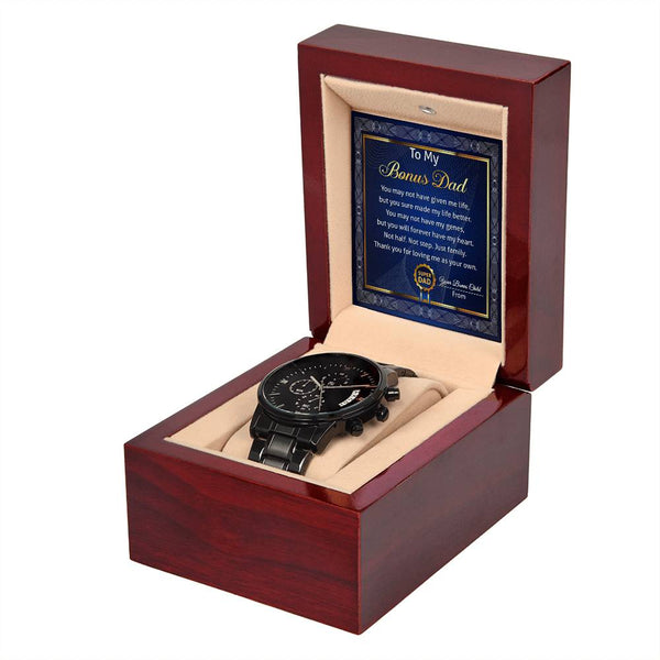 Bonus Dad-My Life Better-Stylish Chronograph Watch | Perfect Father's Day Gift