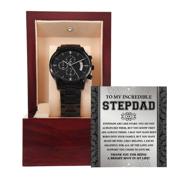 Step Dad-A Bright Spot-Metal Chronograph Watch Stylish Chronograph Watch | Perfect Father's Day Gift