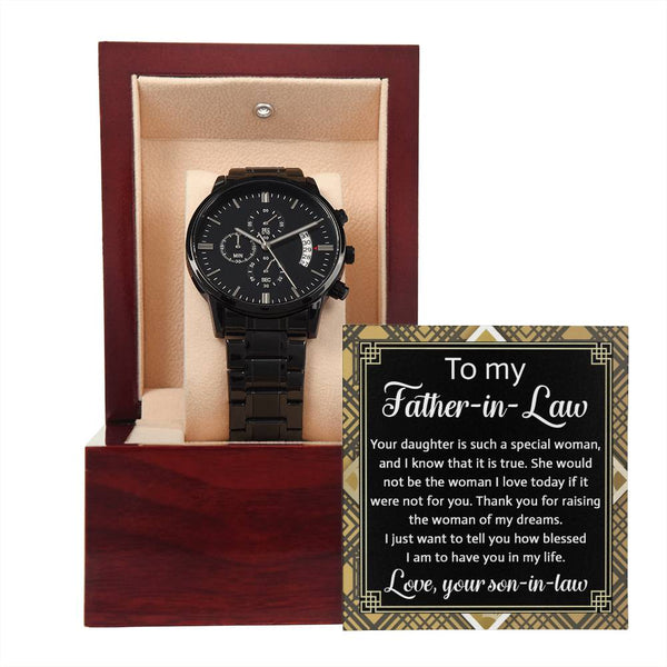 Father-In-Law-For You-Metal Chronograph Watch | Perfect Father's Day Gift