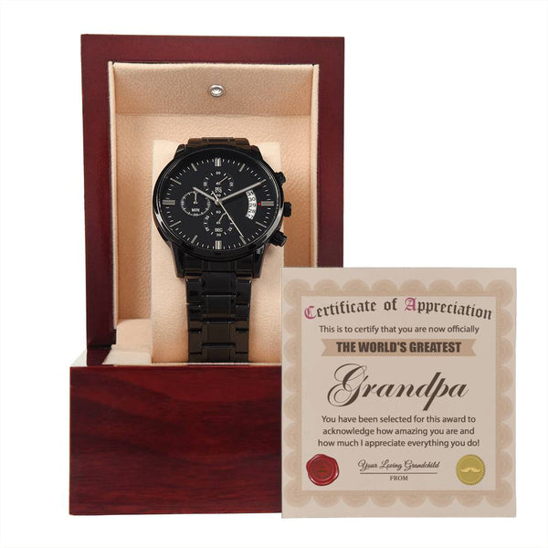 Grandpa-Everything You Do-Metal Chronograph Watch | Perfect Father's Day Gift