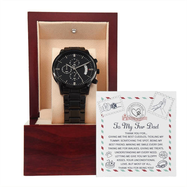 Fur Dad-Unconditional Love-Metal Chronograph Watch | Perfect Father's Day Gift