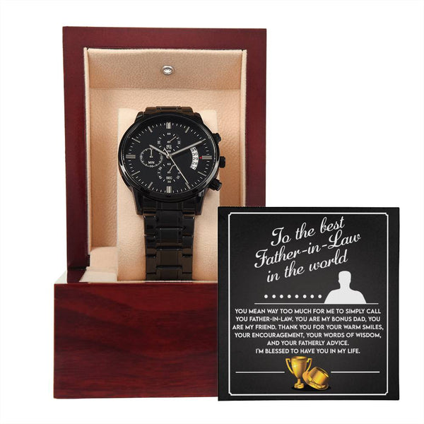 Father-In-Law-The Best-Metal Chronograph Watch Stylish Chronograph Watch | Perfect Father's Day Gift