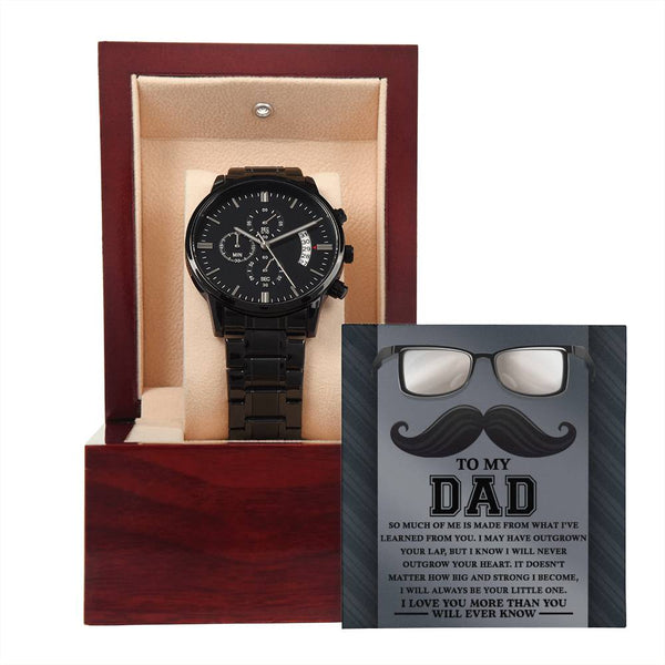 Dad-Learned From You-Metal Chronograph Watch Stylish Chronograph Watch | Perfect Father's Day Gift