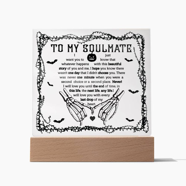 To My Soulmate - Love You Until the Last Drop of My Heart - Plaque