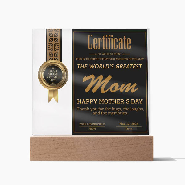 Mom-You Are Now-Acrylic Acrylic Square Plaque