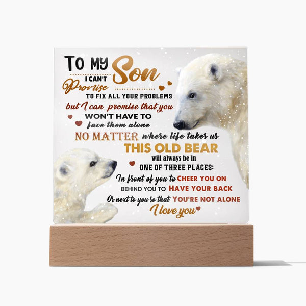 Son-Not Alone-Acrylic Acrylic Square Plaque