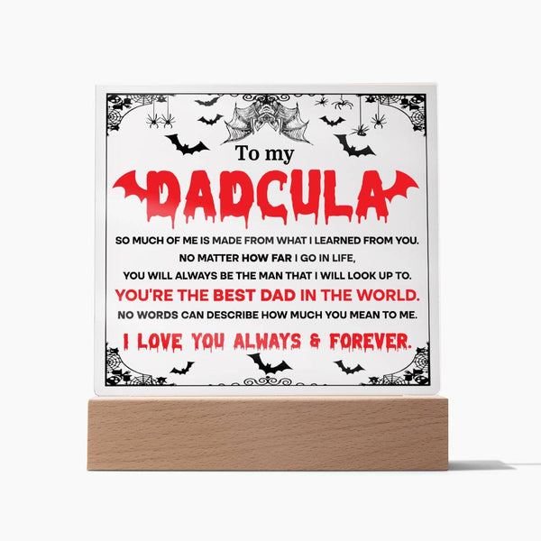 Dracula Best Dad Plaque - Fangtastic Halloween Gift