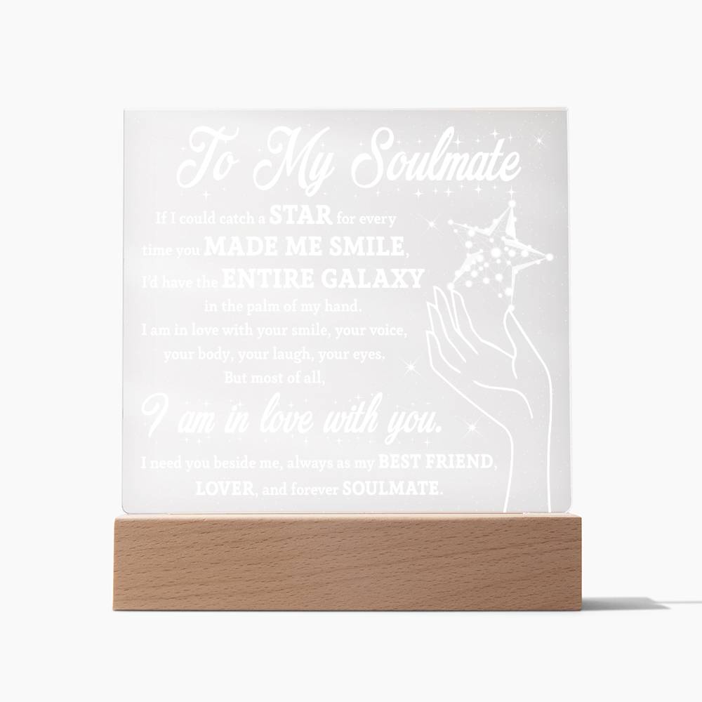 Soulmate-Beside Me-Acrylic Square Plaque