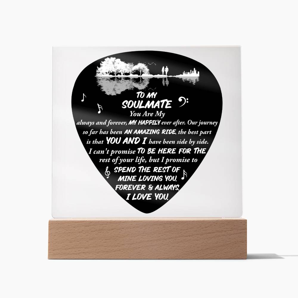 Soulmate-Always and Forever-Acrylic Square Plaque