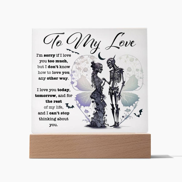 My Love, Love Too Much - Halloween Plaques for Romance with a Spooky Twist