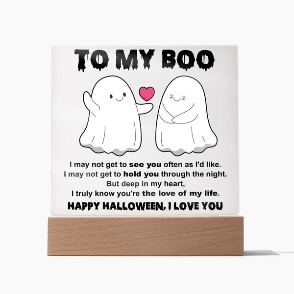 To My Boo - Halloween Plaque for a Spooky Surprise