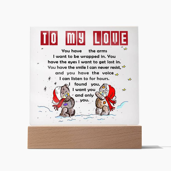 My love-I Found You-Acrylic Acrylic Square Plaque