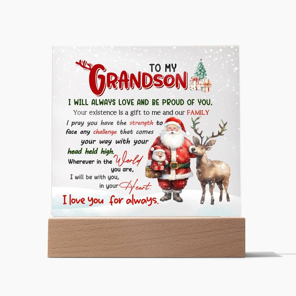 Grandson-Be With You-Acrylic Acrylic Square Plaque