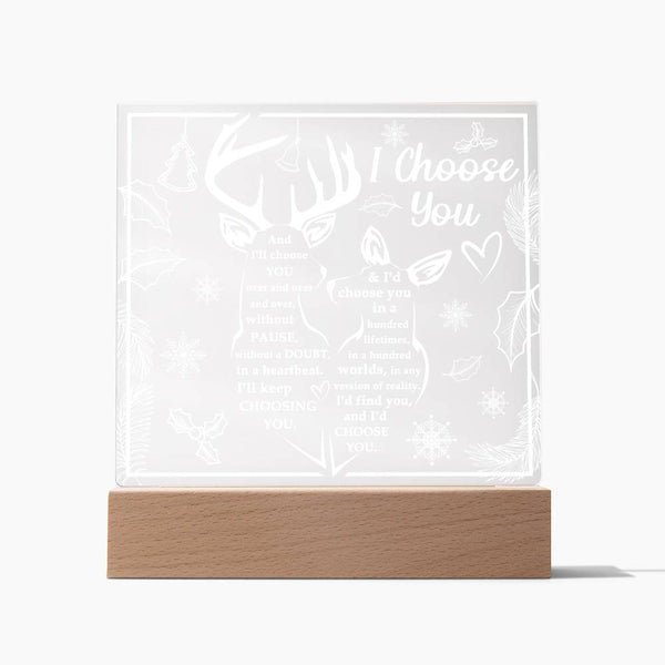 Soulmate-I Choose You-Acrylic Square Plaque