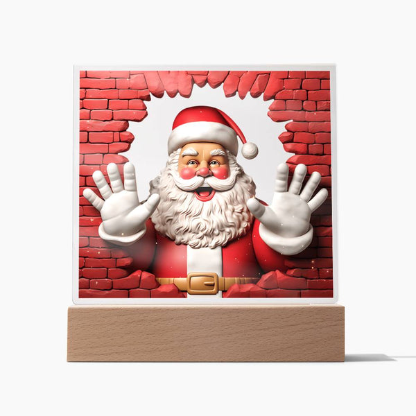 Christmas-Santa Claus 3D Acrylic Square Plaque