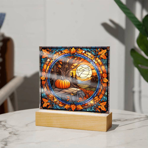 Thanksgivings landscape - Square Acrylic Plaque