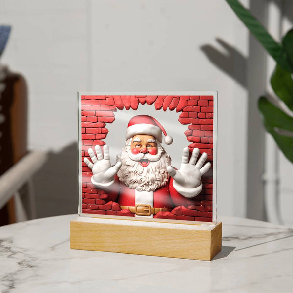Christmas-Santa Claus 3D Acrylic Square Plaque