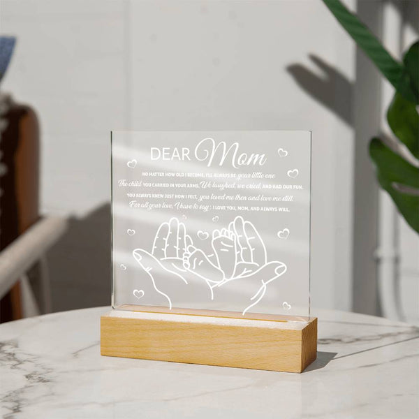 Mom-Your Little One-Acrylic Acrylic Square Plaque