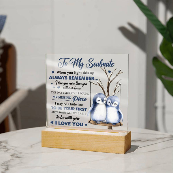 My Soulmate-Love You More-Acrylic Square Plaque