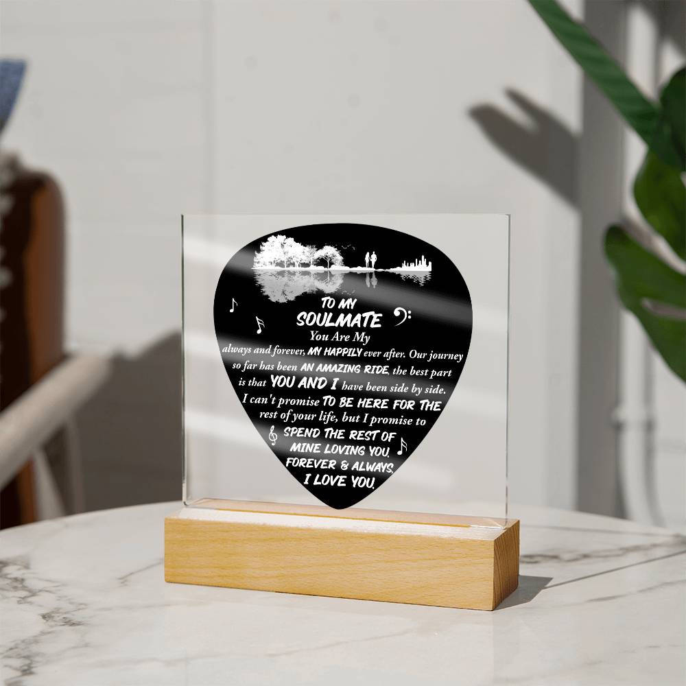 Soulmate-Always and Forever-Acrylic Square Plaque