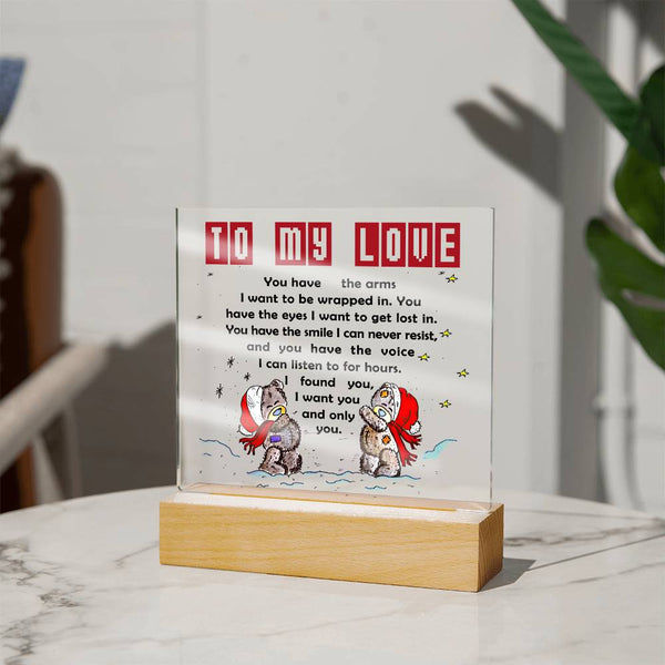 My love-I Found You-Acrylic Acrylic Square Plaque