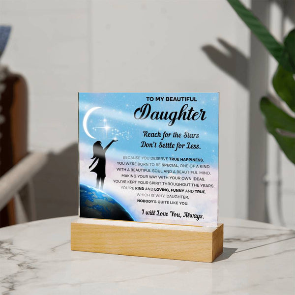 My Daughter Kind Loving Acrylic Plaque