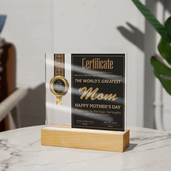 Mom-You Are Now-Acrylic Acrylic Square Plaque