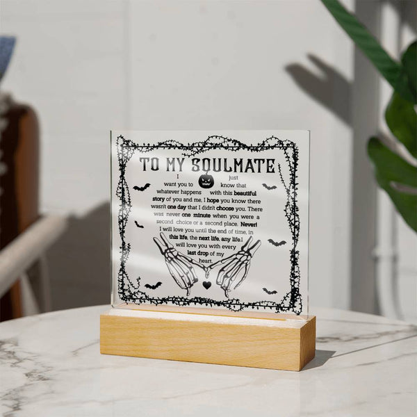 To My Soulmate - Love You Until the Last Drop of My Heart - Plaque