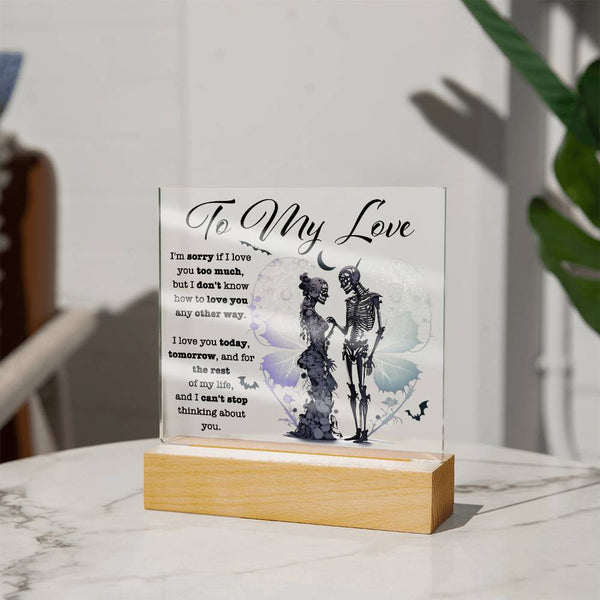 My Love, Love Too Much - Halloween Plaques for Romance with a Spooky Twist