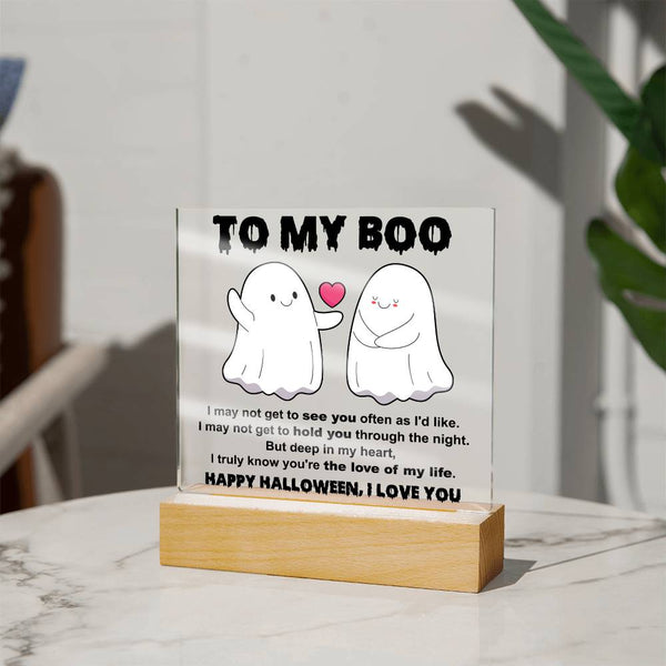 To My Boo - Halloween Plaque for a Spooky Surprise