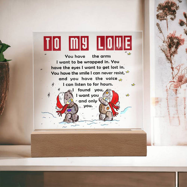 My love-I Found You-Acrylic Acrylic Square Plaque