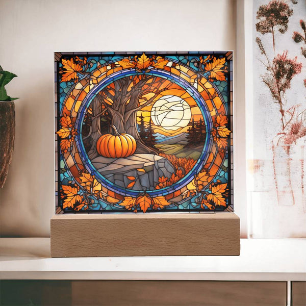 Thanksgivings landscape - Square Acrylic Plaque