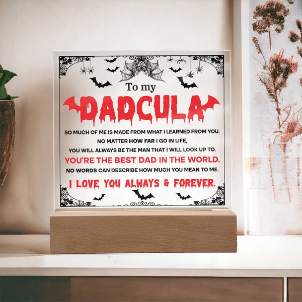 Dracula Best Dad Plaque - Fangtastic Halloween Gift